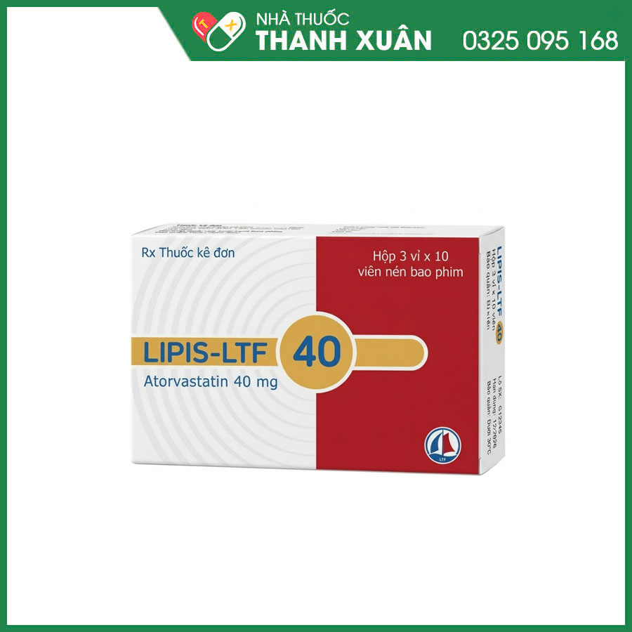 Lipis - LTF 40 thuốc điều trị rối loạn lipid máu và dự phòng bệnh lý tim mạch