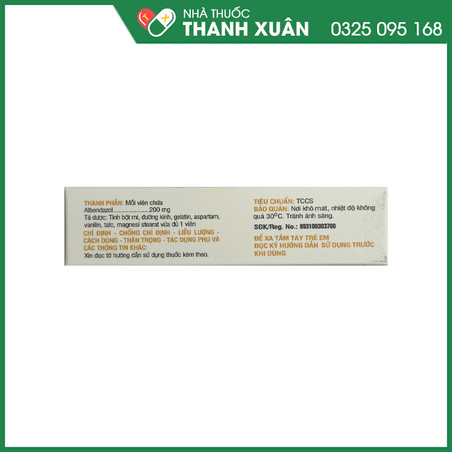 Lodegald-Alben thuốc điều trị triệu bệnh do giun, sán và ấu trùn