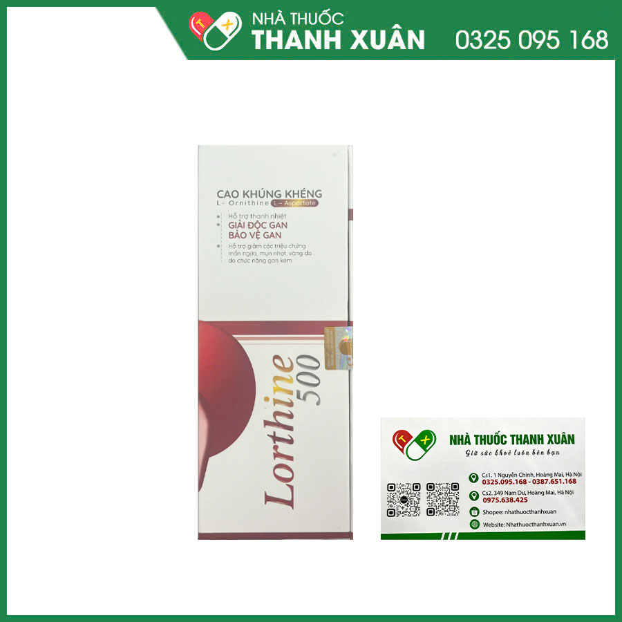 Lorthine 500 giúp hỗ trợ thanh nhiệt, giải độc gan, tăng cường chức năng gan