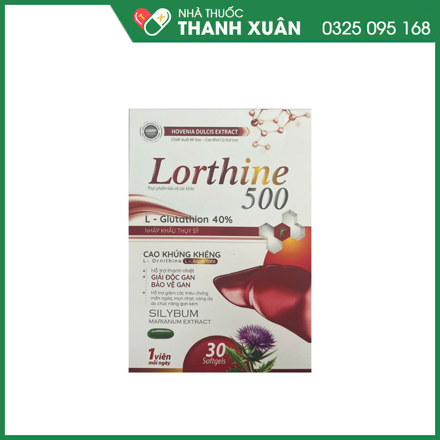 Lorthine 500 giúp hỗ trợ thanh nhiệt, giải độc gan, tăng cường chức năng gan