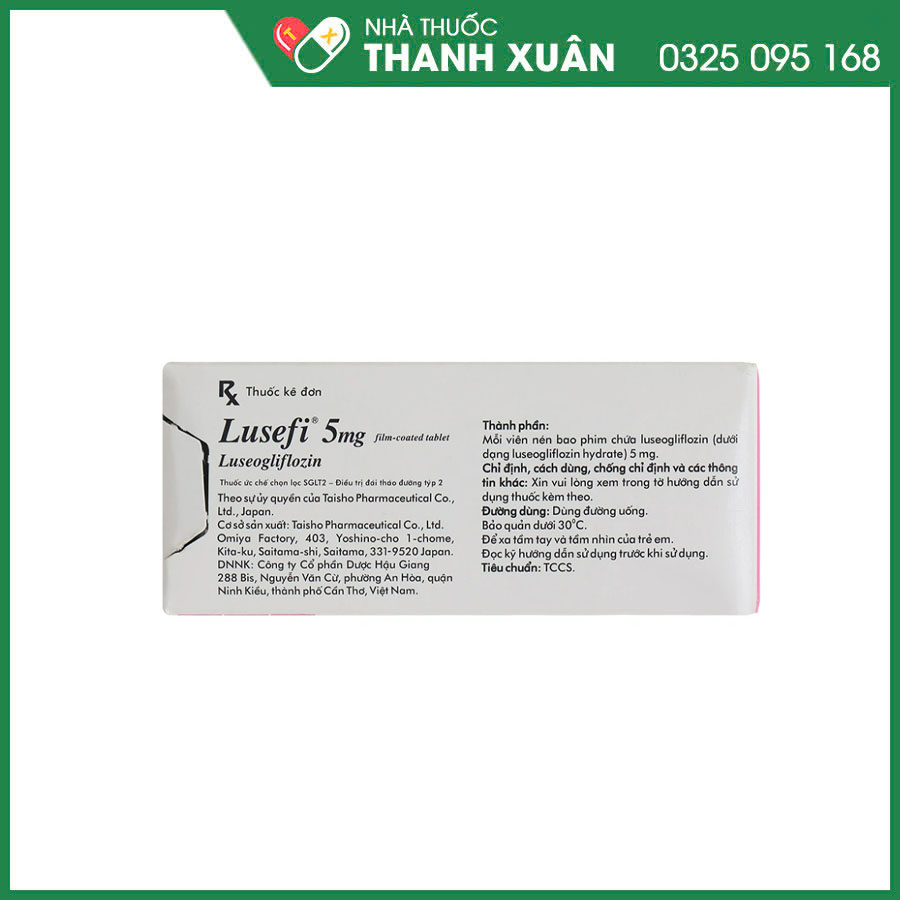 Lusefi 5mg thuốc điều trị đái tháo đường tuýp 2