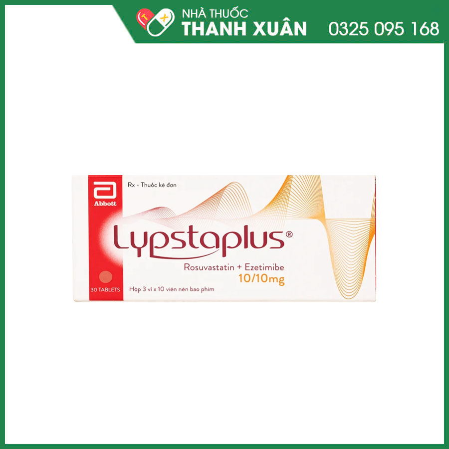 Lypstaplus 10/10 mg thuốc điều trị tăng cholesterol máu nguyên phát