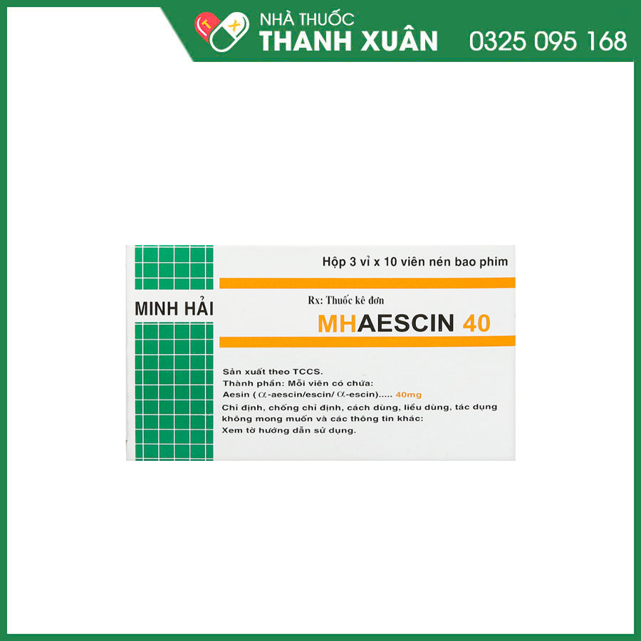 MHAescin 40 điều trị thiểu năng tĩnh mạch mãn tính, chống phù nề