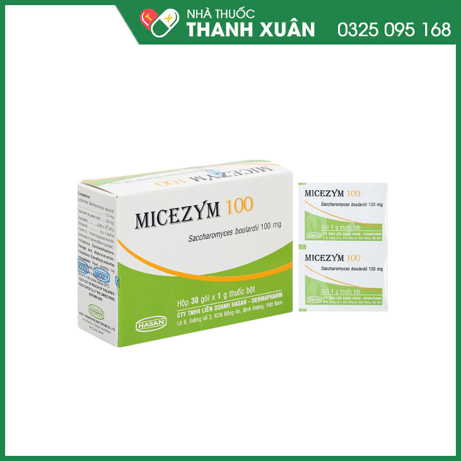 Micezym 100 thuốc bột  bổ sung để phòng ngừa và trị tiêu chảy