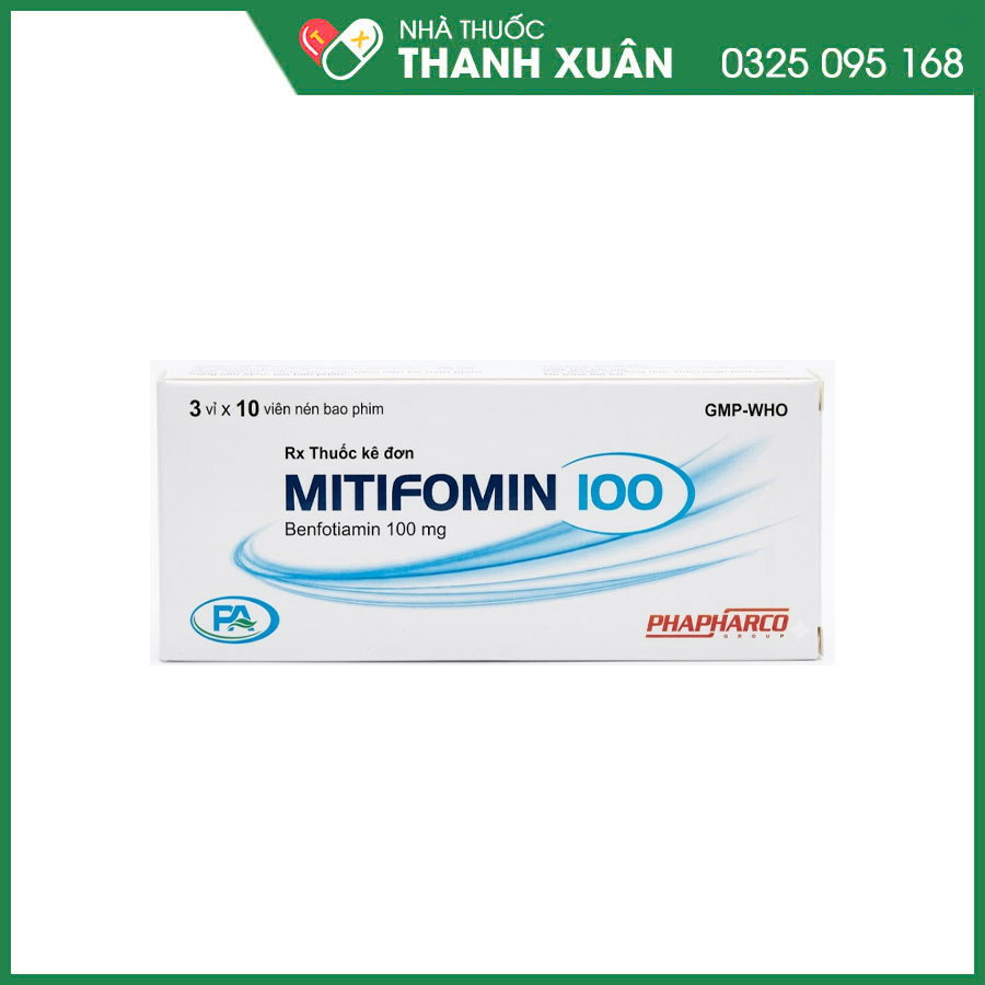 Mitifomin 100 phòng và điều trị thiếu vitamin B1 liên quan đến các bệnh lý thần kinh