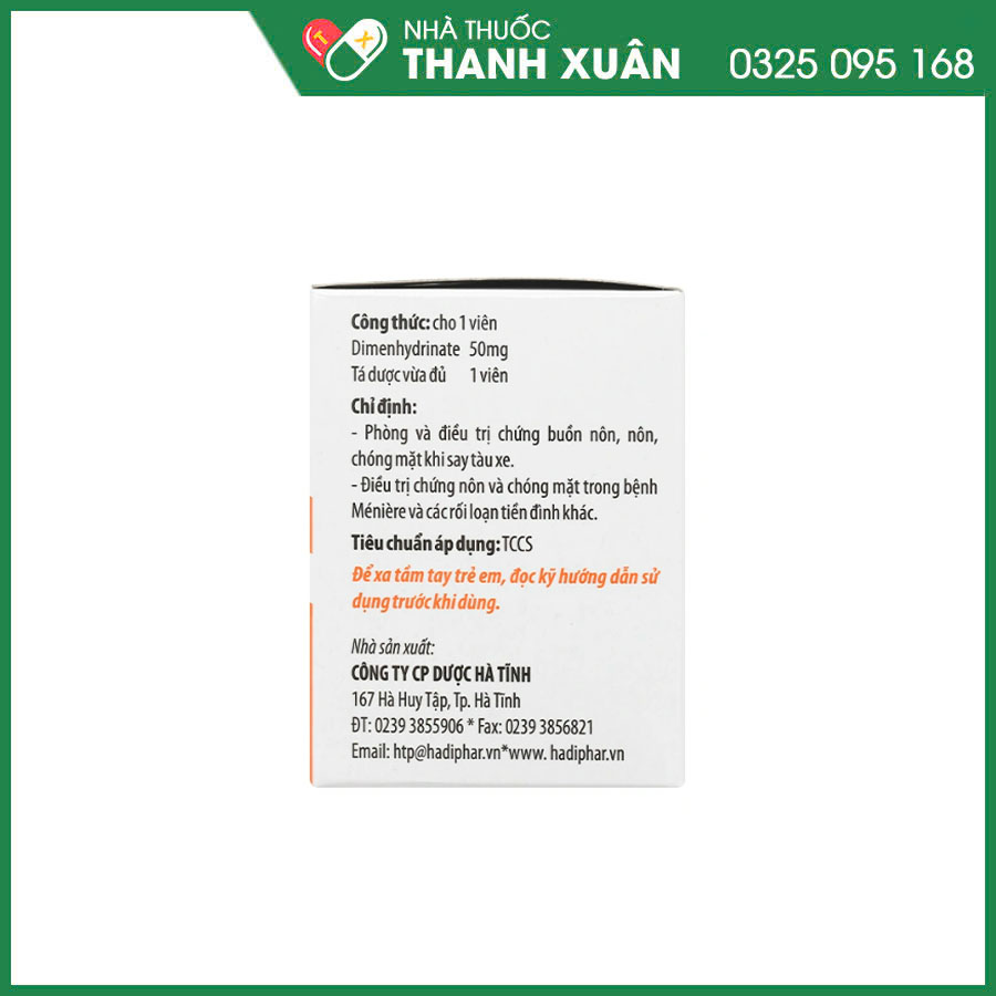 Momvina 50mg phòng và điều trị buồn nôn, say xe và các rối loạn tiền đình khác