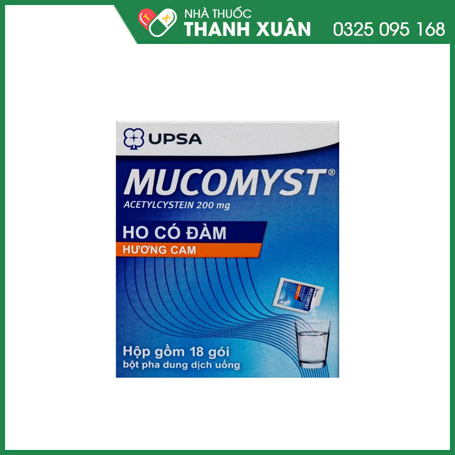 Mucomyst thuốc điều trị tiêu chất nhầy trong các bệnh lý hô hấp có kèm sự tăng tiết đờm nhầy quánh
