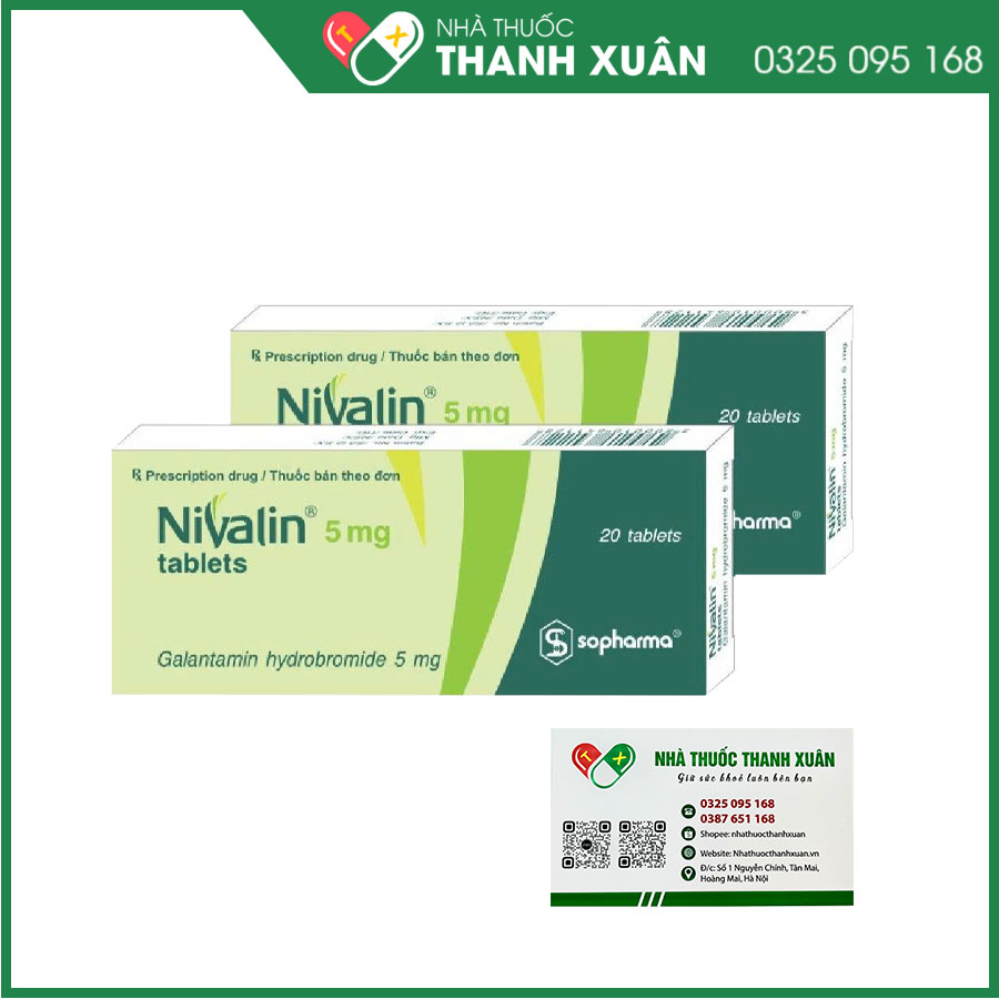 Nivalin 5mg tablets điều trị chứng sa sút trí tuệ từ nhẹ đến trung bình trong bệnh Alzheimer