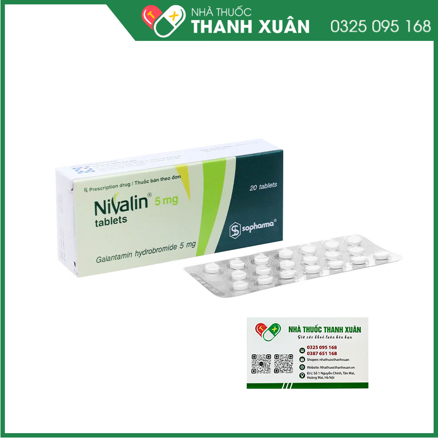 Nivalin 5mg tablets điều trị chứng sa sút trí tuệ từ nhẹ đến trung bình trong bệnh Alzheimer