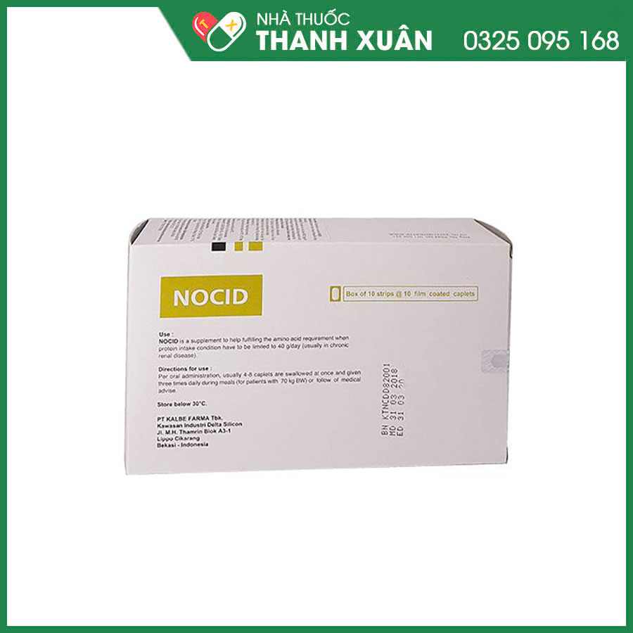 Nocid giúp bổ sung acid amin cho cơ thể