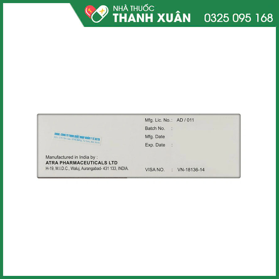 Novator 500 thuốc điều trị quá liều sắt ở bệnh nhân thalassaemia