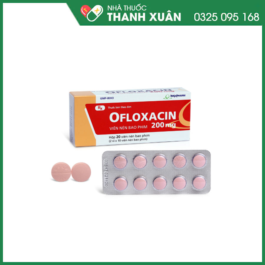 Ofloxacin 200mg điều trị nhiễm khuẩn hô hấp, tiết niệu, bệnh lậu niệu đạo và cổ tử cung