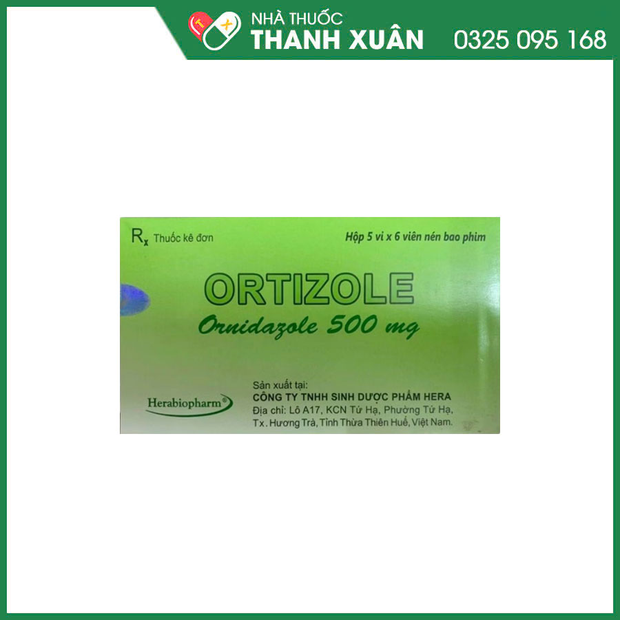 Ortizole thuốc điều trị nhiễm khuẩn, nhiễm ký sinh trùng và dự phòng nhiễm khuẩn khi phẫu thuật