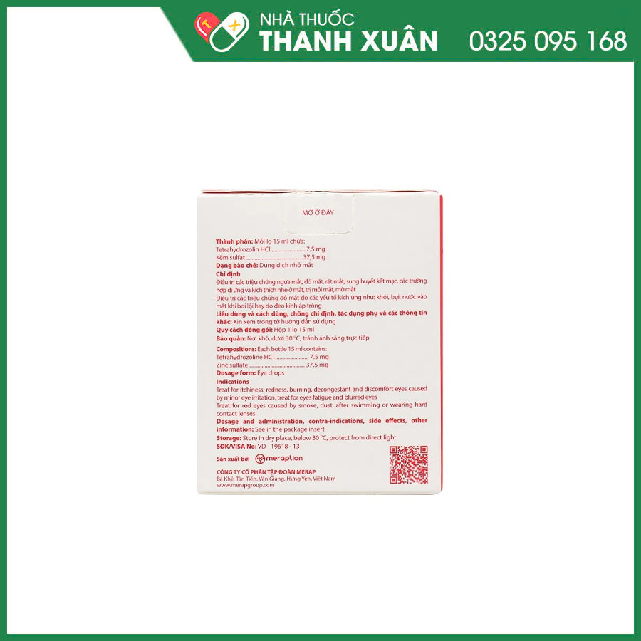 Osla Redi dung dịch nhỏ mắt điều trị đỏ mắt, ngứa mắt, rát mắt