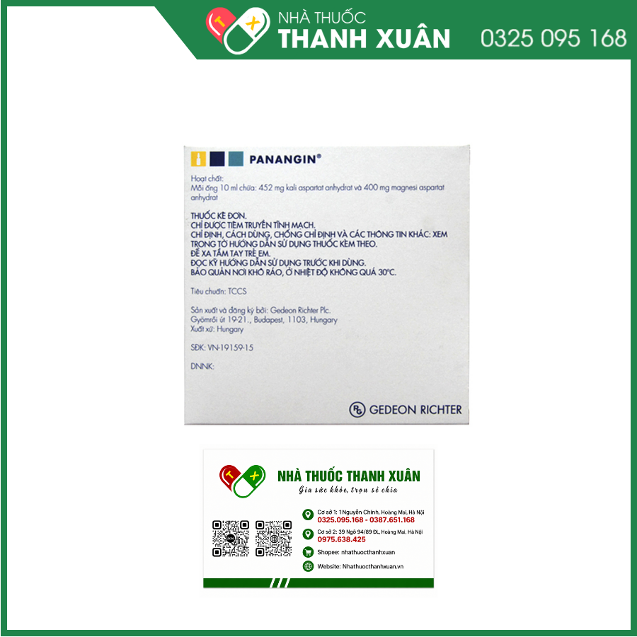 Dung dịch tiêm Panangin inj. điều trị một số bệnh tim mạn tính