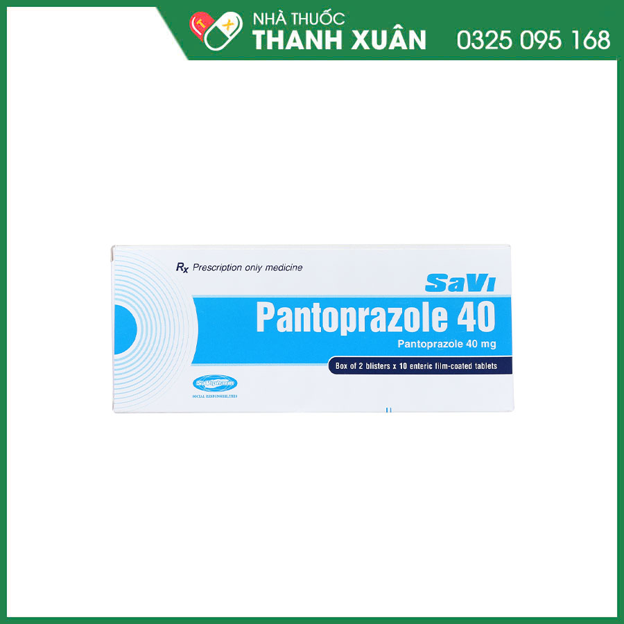 SaVi Pantoprazole 40 thuốc điều trị trào ngược dạ dày, thực quản