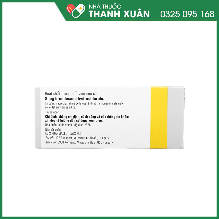 Paxirasol 8mg trị bệnh đường hô hấp, tiêu đàm trong viêm mũi họng