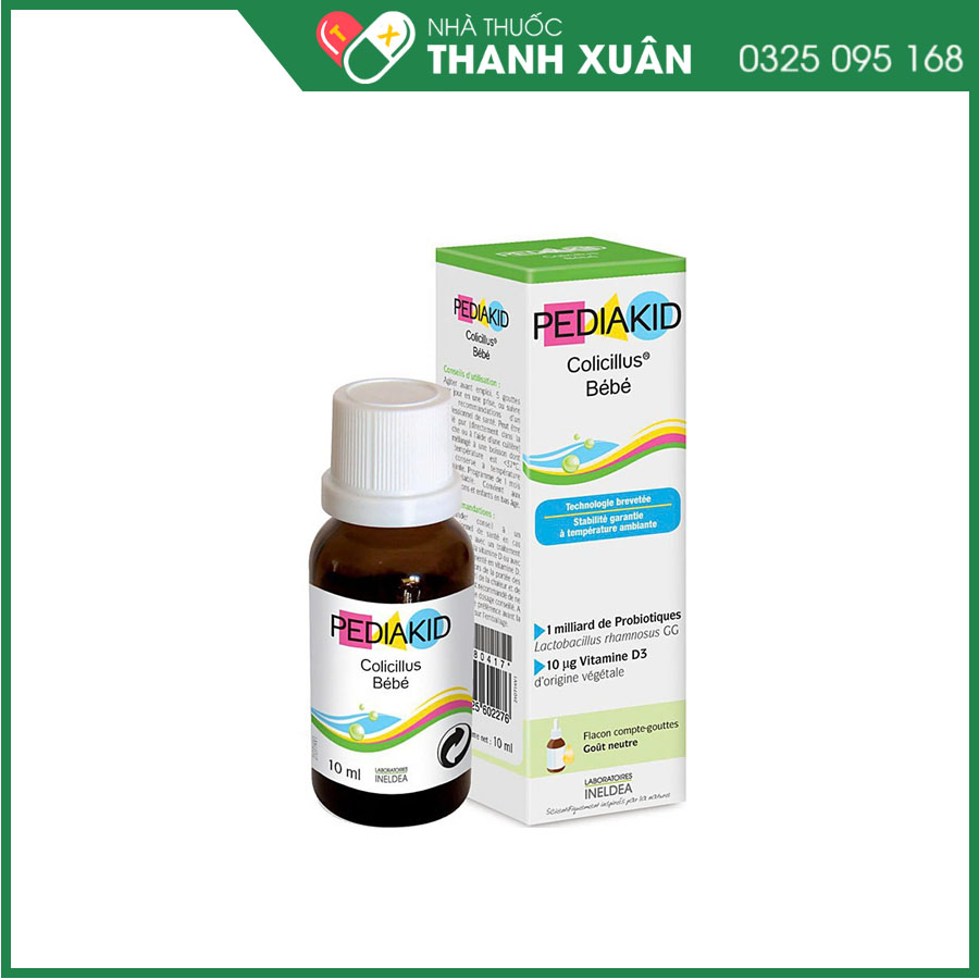 Pediakid Colicillus Bébé giúp bổ sung lợi khuẩn đường ruột cho bé