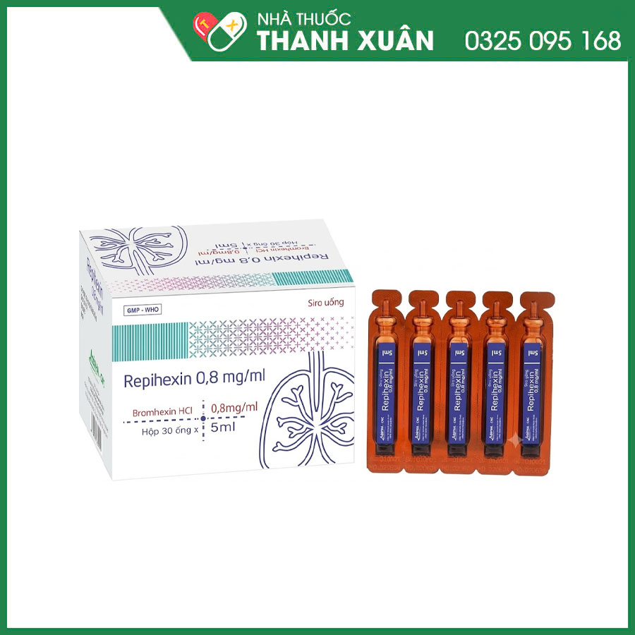 Repihexin thuốc điều trị rối loạn tiết dịch phế quản