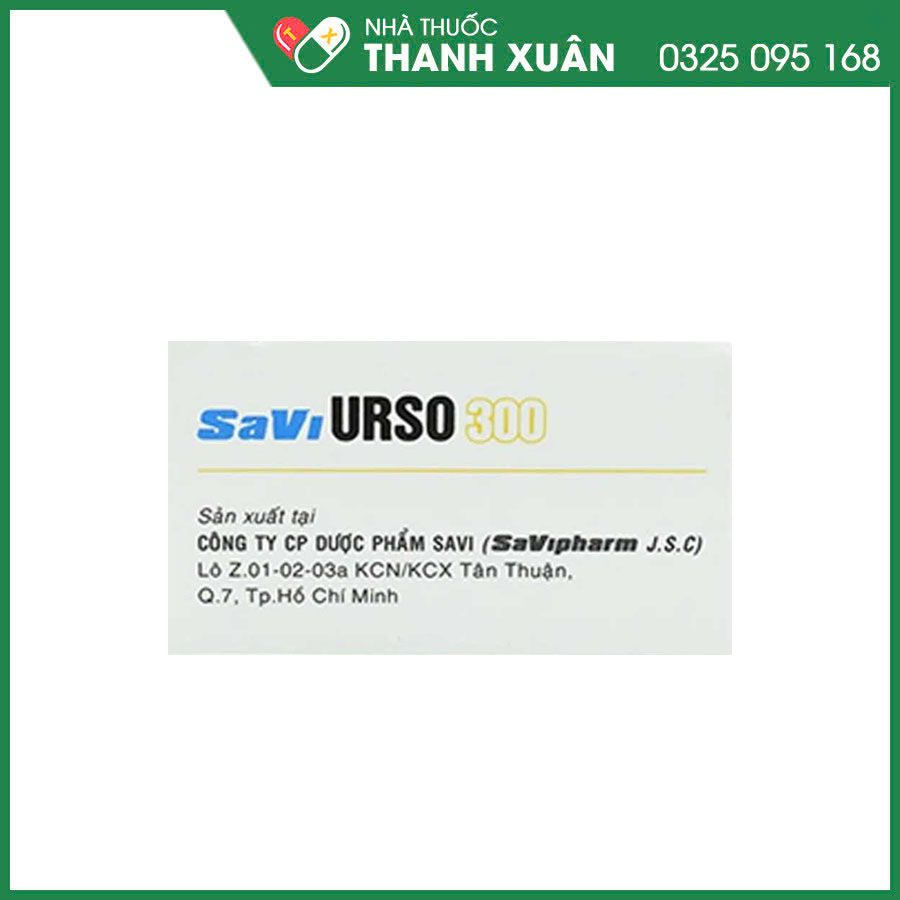 Savi Urso 300 thuốc điều trị xơ gan mật, bệnh đường mật, túi mật và cải thiện chức năng gan