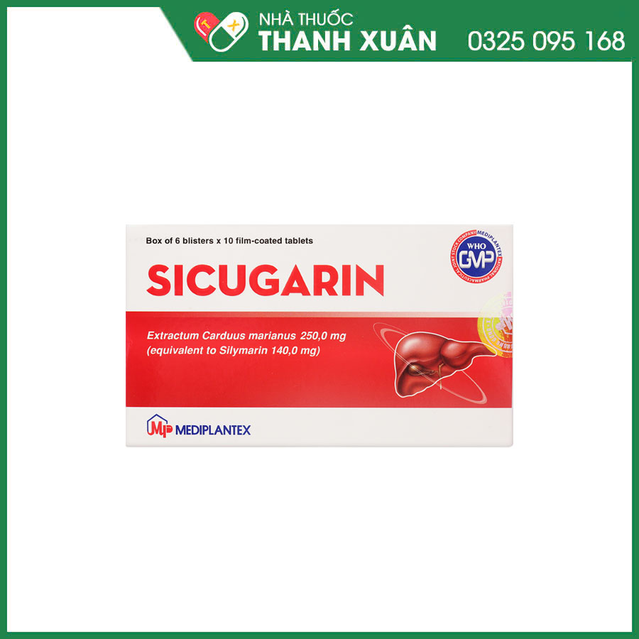 Sicugarin thuốc hỗ trợ trị bệnh viêm gan mãn tính, xơ gan, rối loạn chức năng gan