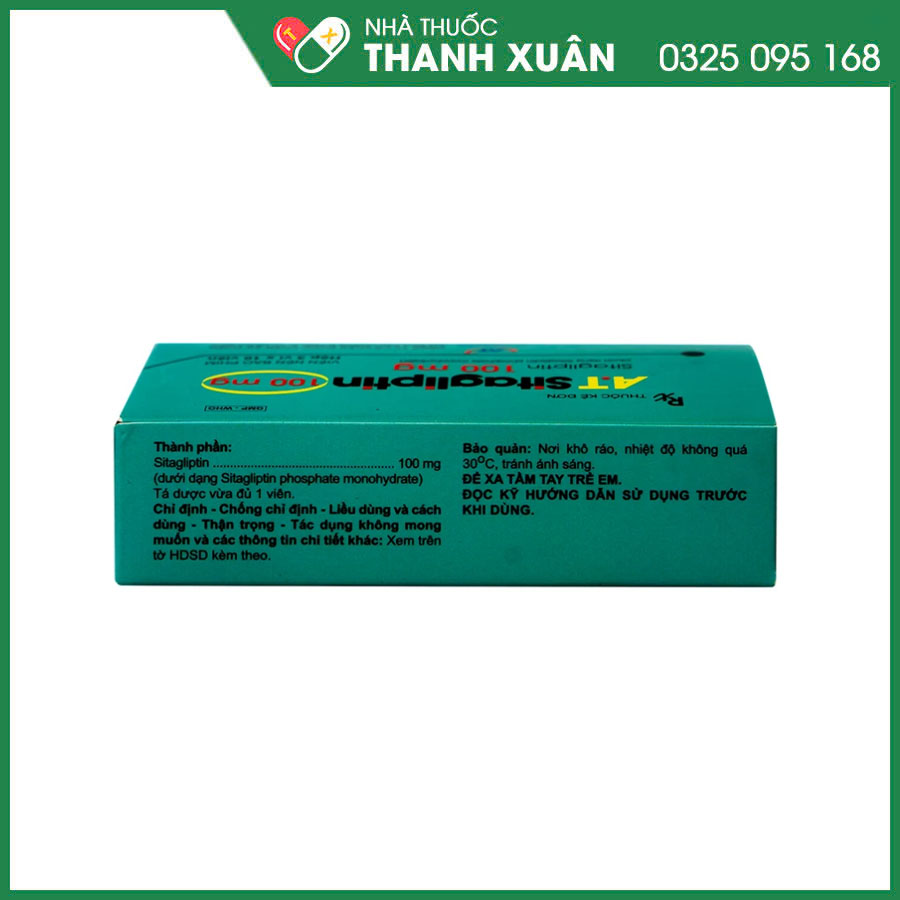 A.T Sitagliptin 100 thuốc điều trị đái tháo đường tuýp 2