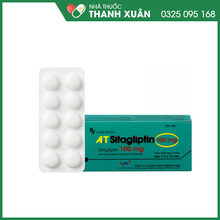 A.T Sitagliptin 100 thuốc điều trị đái tháo đường tuýp 2