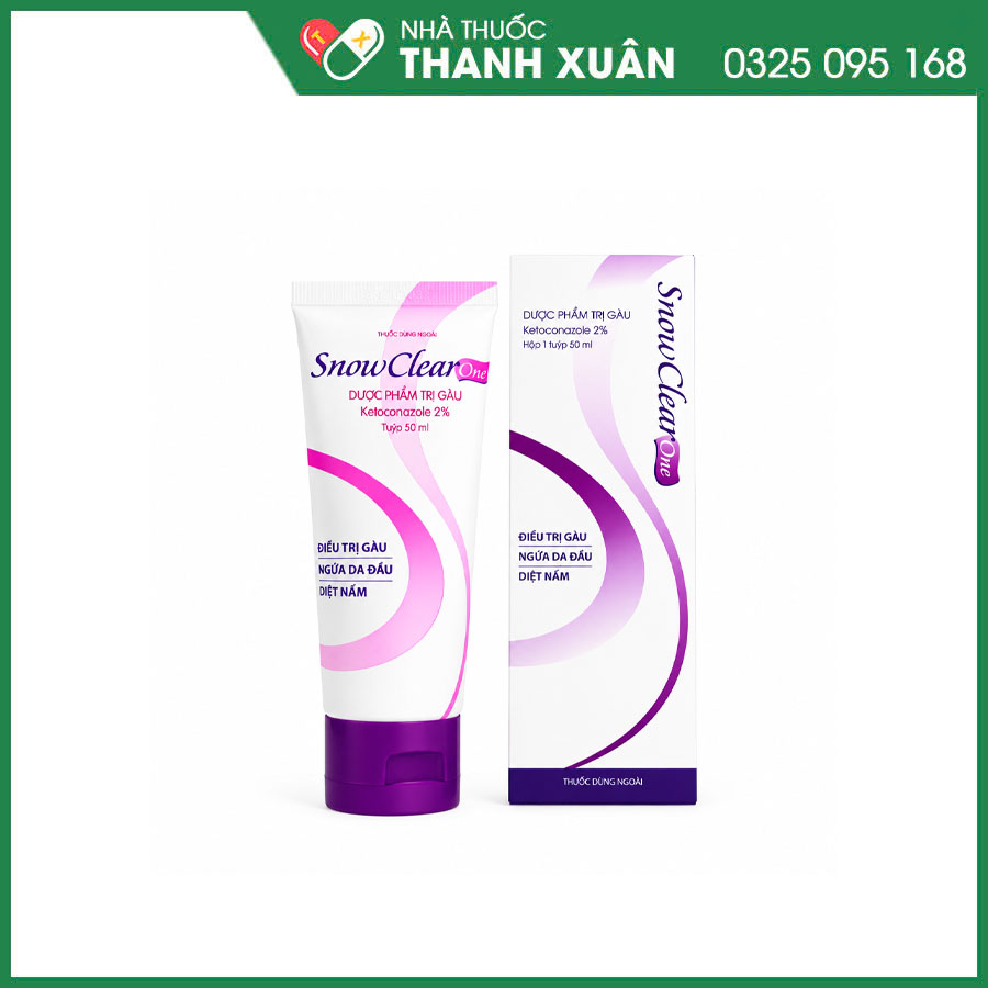 Snowclear one thuốc điều trị và dự phòng lang ben, viêm da tiết bã nhờn và gàu do nấm men Malassezia
