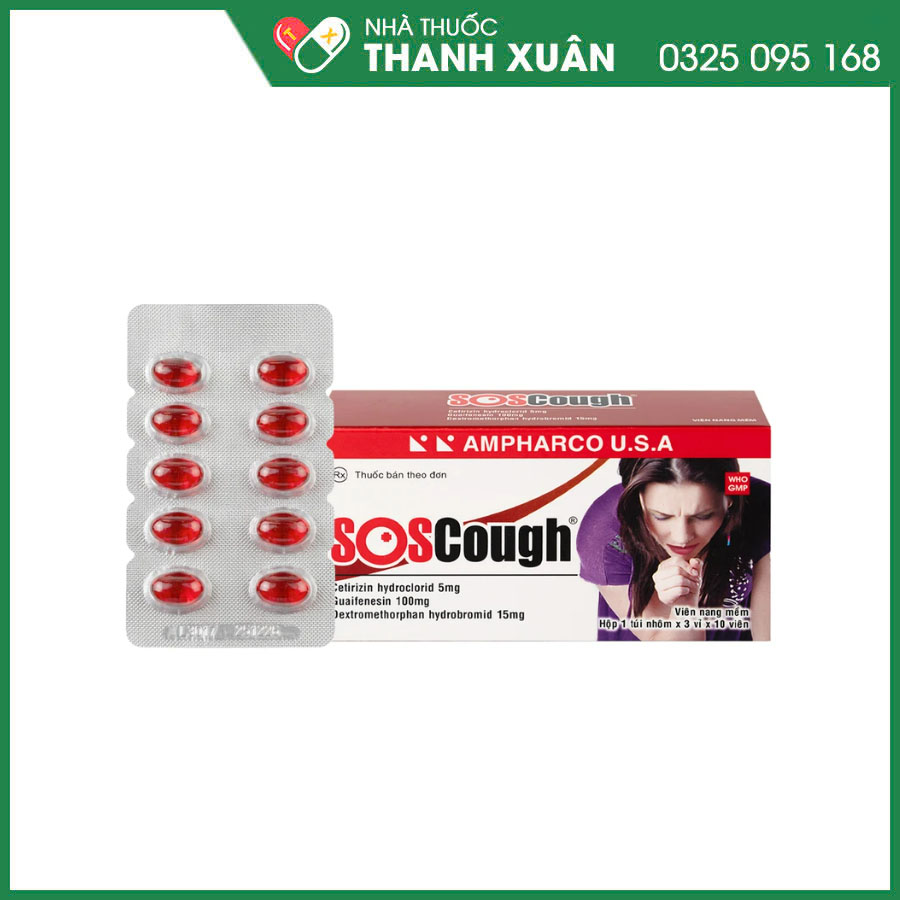 SOSCough thuốc điều trị các chứng ho khan, ho do kích ứng