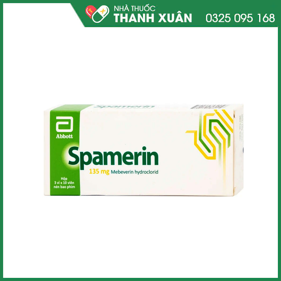 Spamerin 135mg thuốc giảm co thắt trong các bệnh lý về ruột