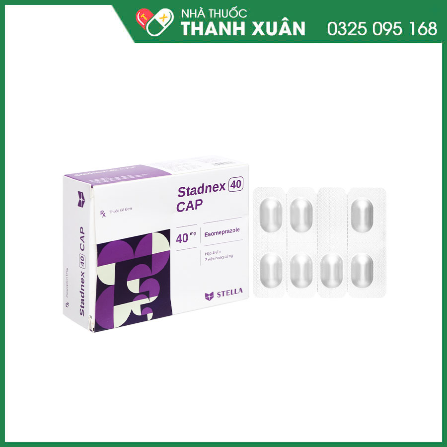 Stadnex 40 CAP điều trị viêm thực quản, loét dạ dày, tá tràng, hội chứng Zollinger-Ellison