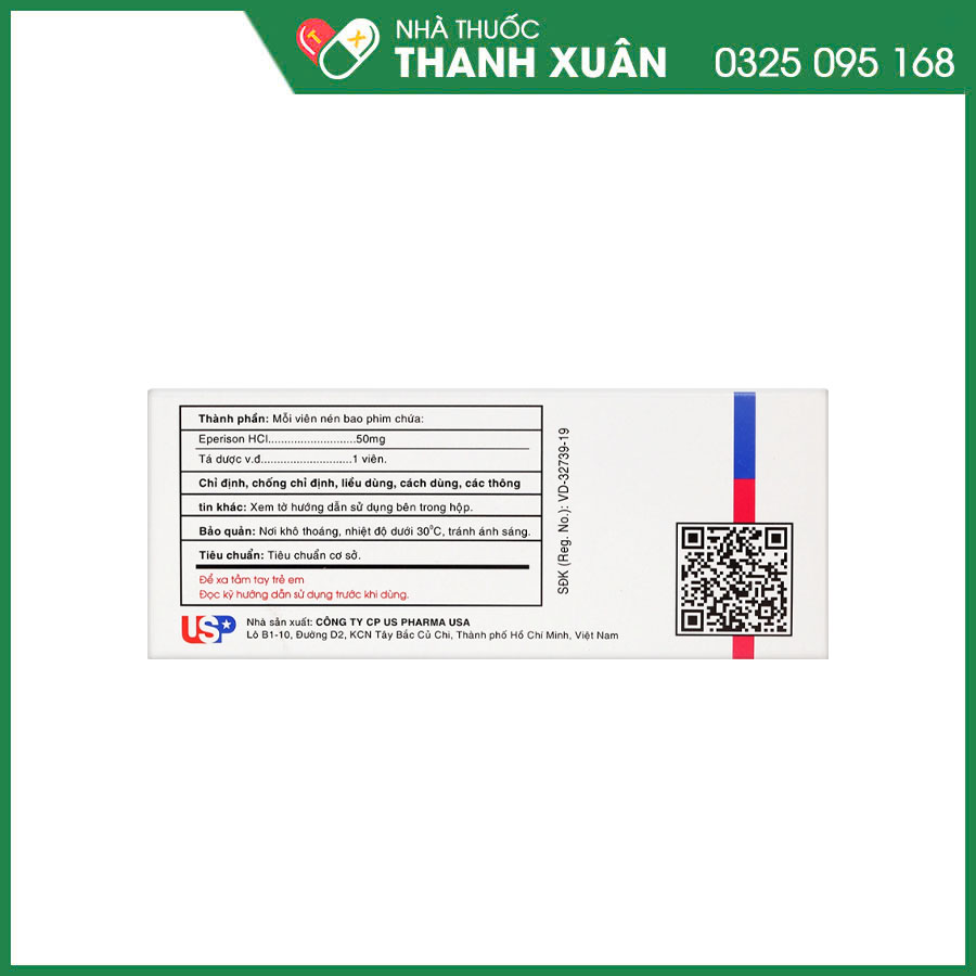 Tabrison White 50mg cải thiện chứng tăng trương lực cơ, liệt co cứng