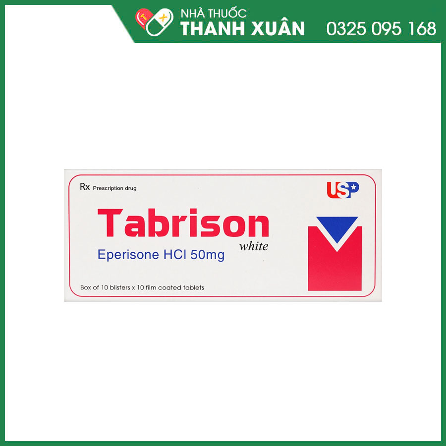 Tabrison White 50mg cải thiện chứng tăng trương lực cơ, liệt co cứng
