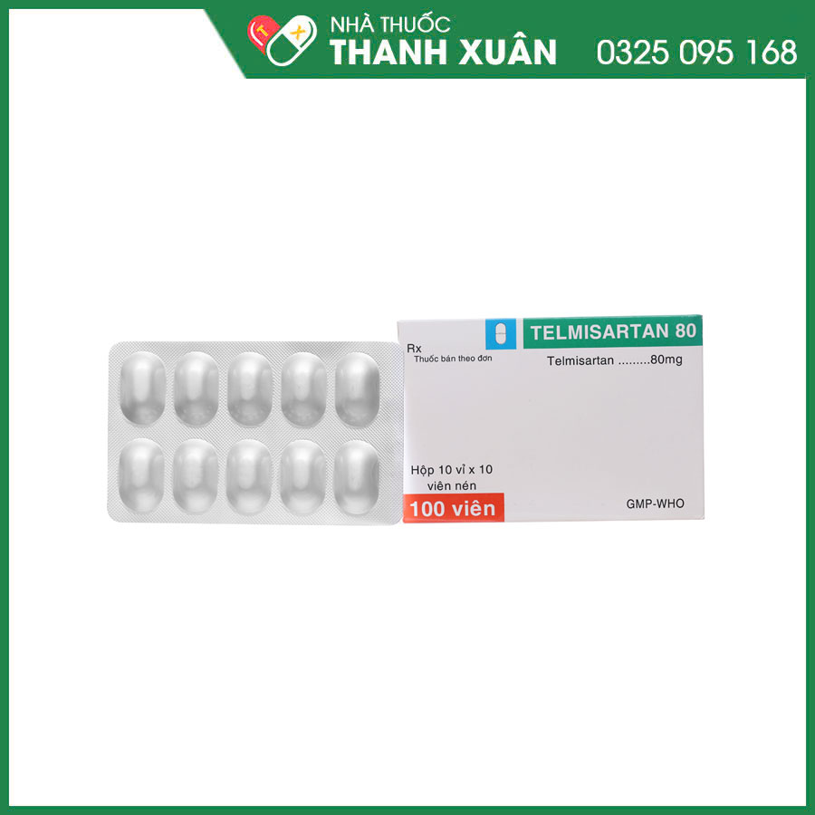 Telmisartan 80 thuốc điều trị tăng huyết áp, suy tim, bệnh thận do đái tháo đường