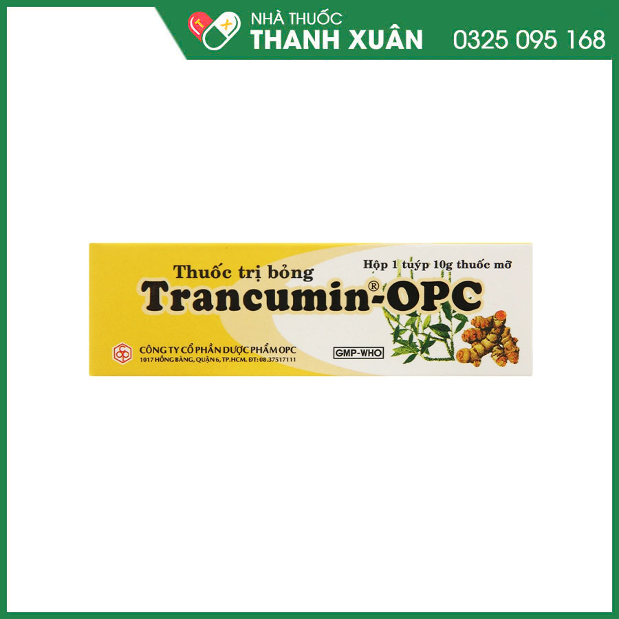 Trancumin - OPC thuốc mỡ bôi ngoài da trị bỏng, giúp vết thương mau lành