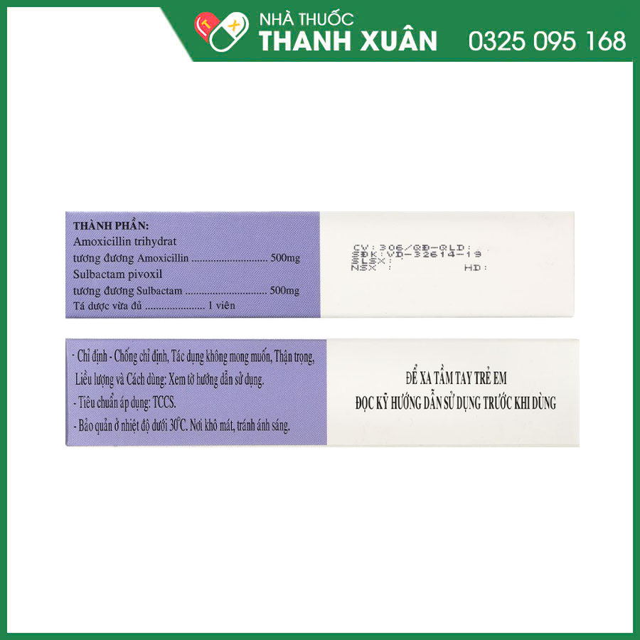 Trimoxtal 500/500 thuốc kháng sinh điều trị nhiễm khuẩn do các vi khuẩn nhạy cảm