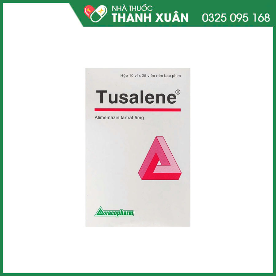 Tusalene 5mg trị triệu chứng các dạng dị ứng, ho khan, mất ngủ