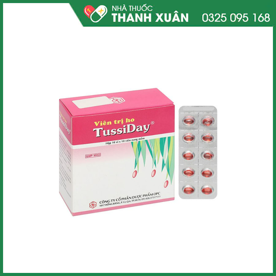 TussiDay thuốc điều trị các chứng ho, đau họng, sổ mũi, cảm cúm