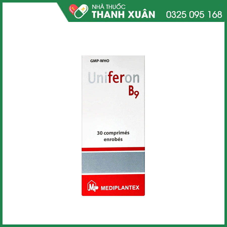 Uniferon B9 thuốc điều trị thiếu máu do thiếu sắt và acid folic