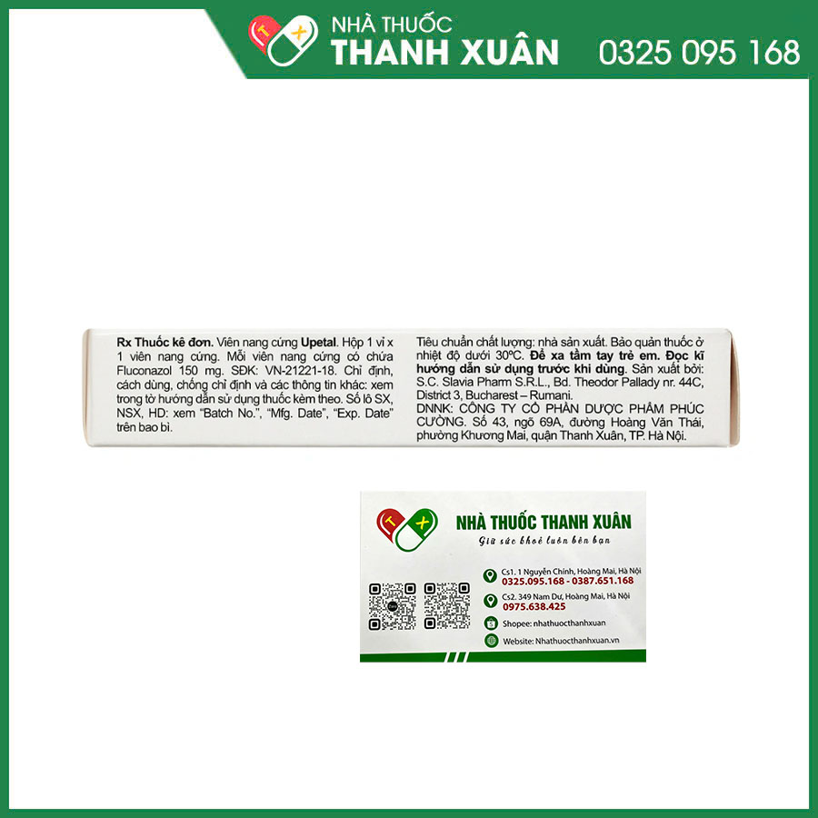 Upetal 150mg điều trị các bệnh nhiễm nấm Candida, dự phòng nhiễm nấm Candida cho bệnh nhân ghép tạng, HIV