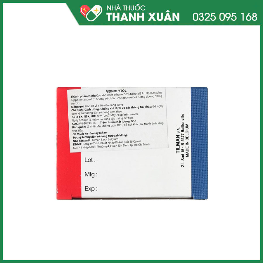 Veinofytol thuốc điều trị trĩ, suy giãn tĩnh mạch
