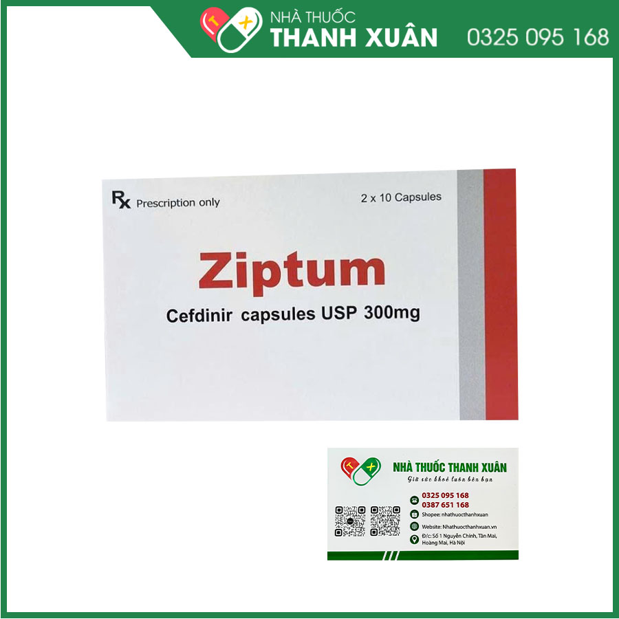 Ziptum điều trị viêm phổi, nhiễm khuẩn đường hô hấp, nhiễm khuẩn da và mô mềm